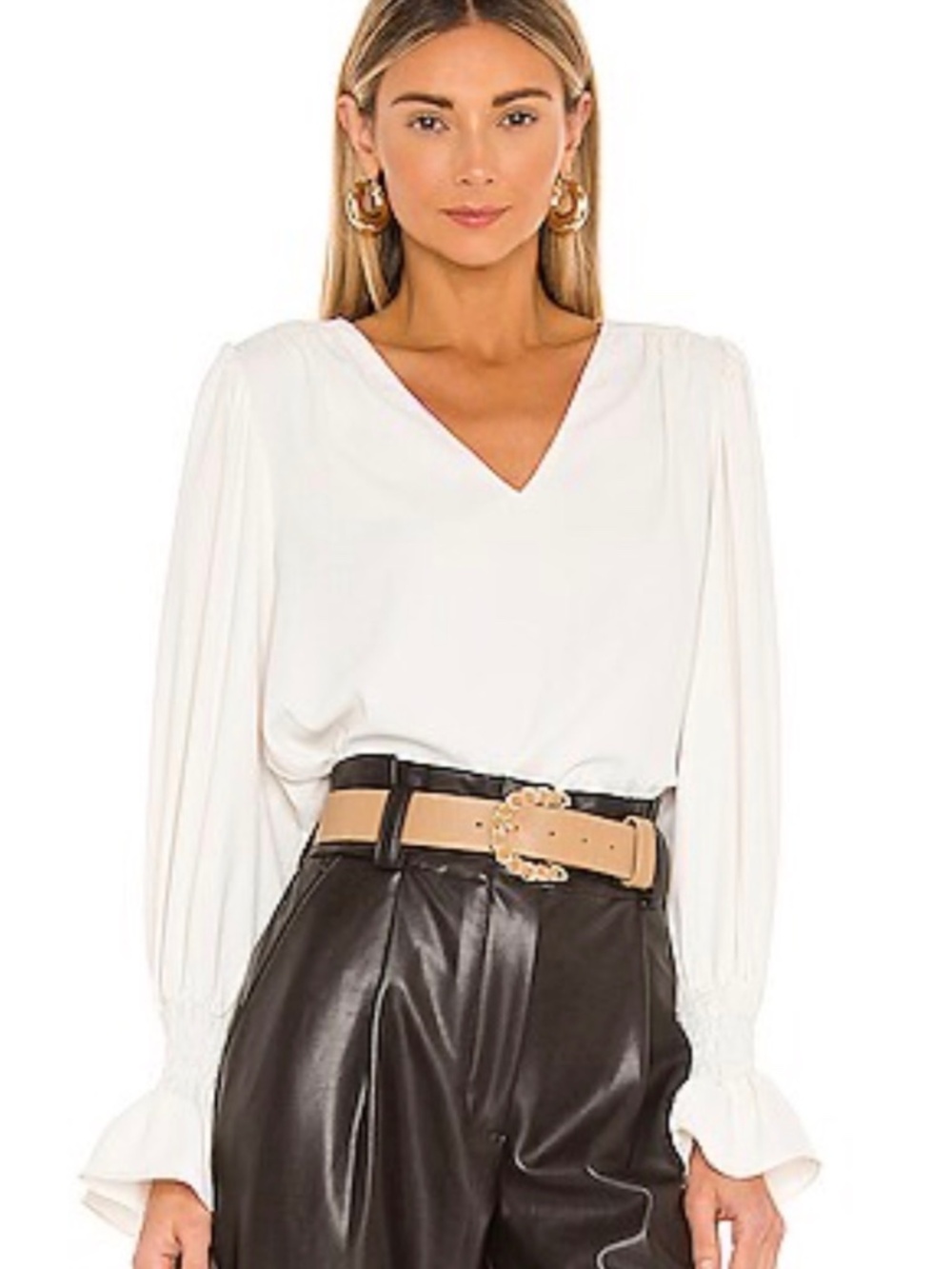 Amanda Uprichard Cressida Top‎ Blouse Ivory Women's Size XS CC
